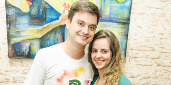 Gente boa! Rafael Wirz e Pâmela Nascimento no Pastel do Lu